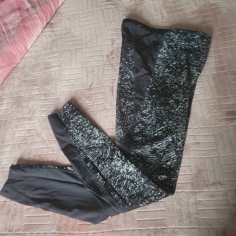 Black & White Speckled Active Leggings